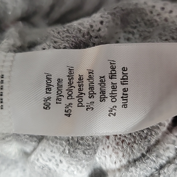 Metallic silver and white striped dolman sleeve tee - Picture 6 of 7